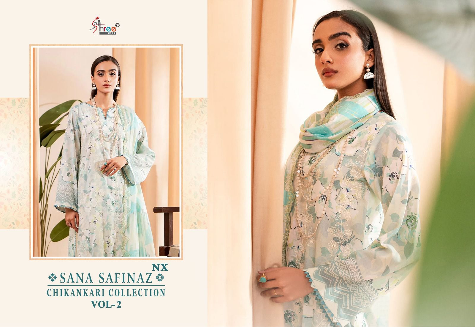 SHREE FABS SANA SAFINAZ CHIKANKARI COLLECTION VOL 2 NX