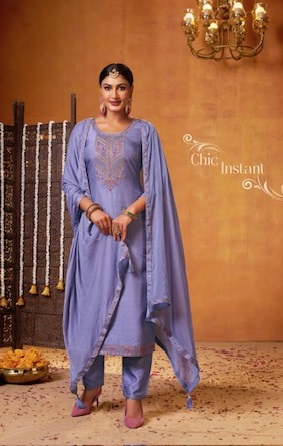 TRIPLE A BLIZZ SILK EMBROIDERY SUITS AT WHOLESALE
