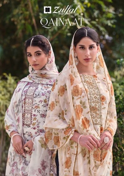 ZULFAT QAINAAT COTTON SATIN SUITS SUPPLIER IN SURAT