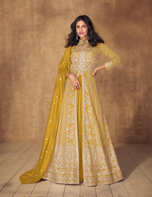 AASHIRWAD MAHIRA DESIGNER SILK SUIT WHOLESALER IN SURAT