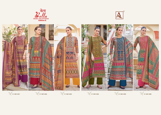 ALOK SUIT BELLA EDITION 6 PRINTED SALWAR KAMEEZ WHOLESALER IN SURAT