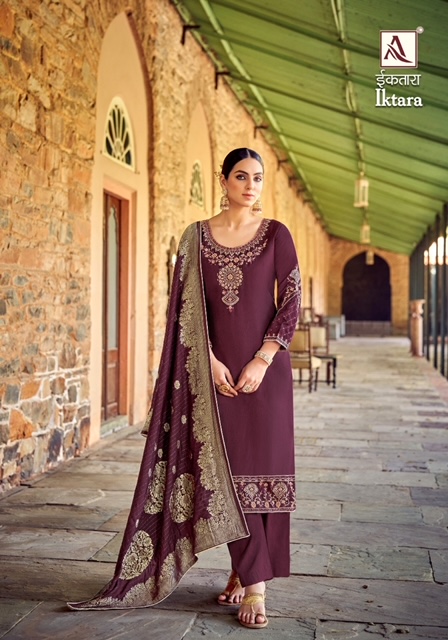 ALOK SUIT IKTARA EMBROIDERY SALWAR KAMEEZ WHOLESALER IN SURAT