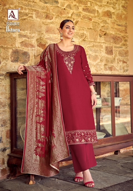 ALOK SUIT IKTARA EMBROIDERY SALWAR KAMEEZ WHOLESALER IN SURAT