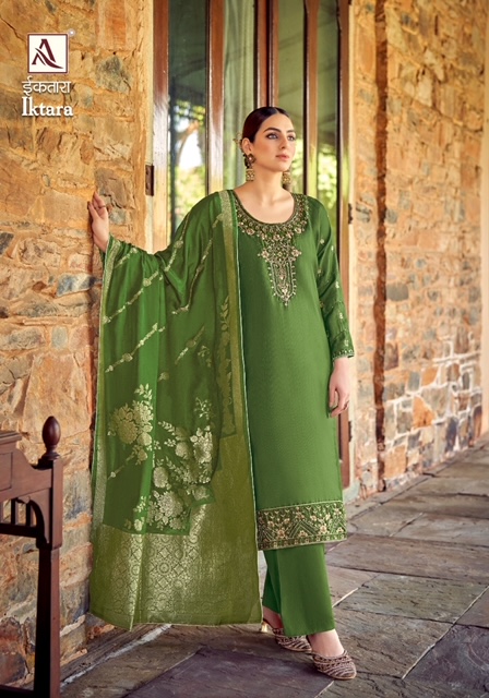 ALOK SUIT IKTARA EMBROIDERY SALWAR KAMEEZ WHOLESALER IN SURAT