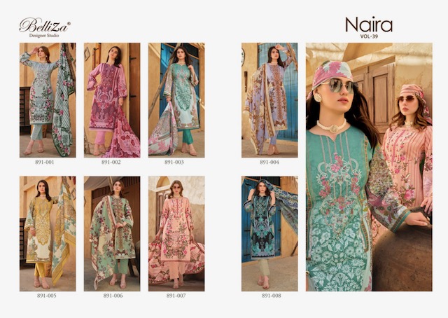 BELLIZA NAIRA VOL 39 COTTON SUITS WHOLESALER