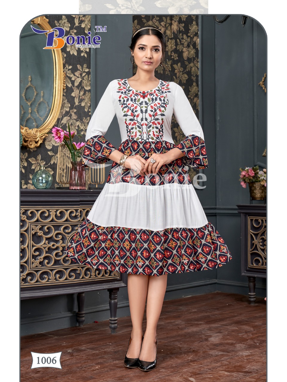 BONIE TUNIC VOL 1 REYON PRINTED KURTIS