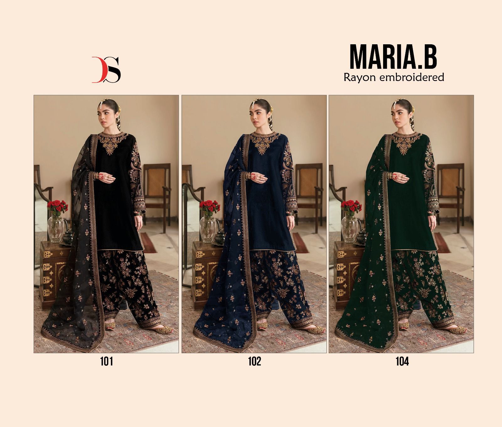 DEEPSY MARIA B RAYON EMBROIDERED SUITS COLLECTION