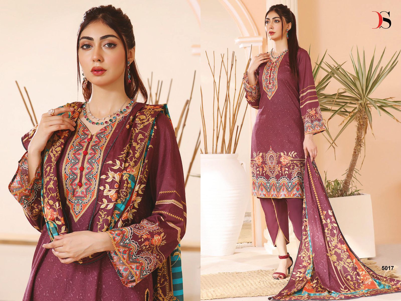 DEEPSY SUITS FIRDOUS LAWN 24 COTTON EMBROIDERED SUITS