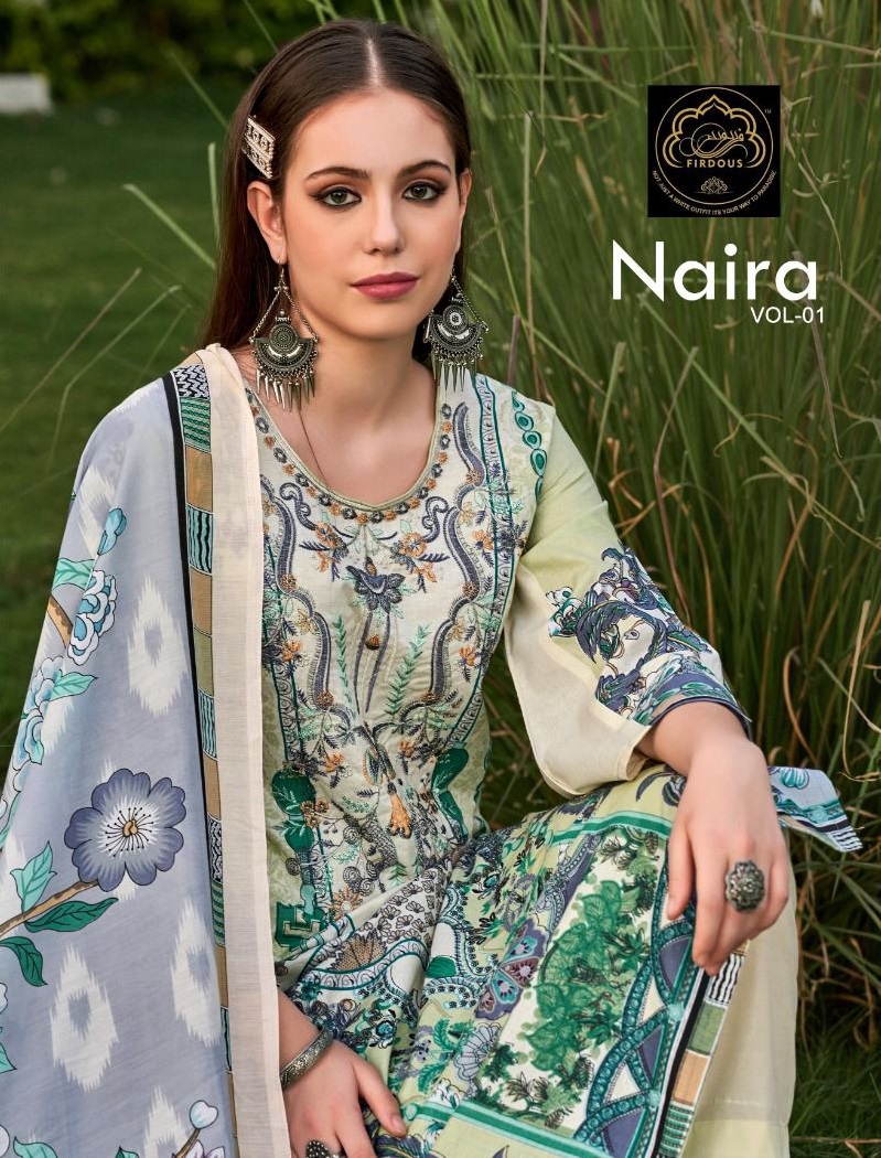 FIRDOUS NAIRA VOL 1 COTTON DIGITAL SALWAR SUIT WHOLESALER IN SURAT