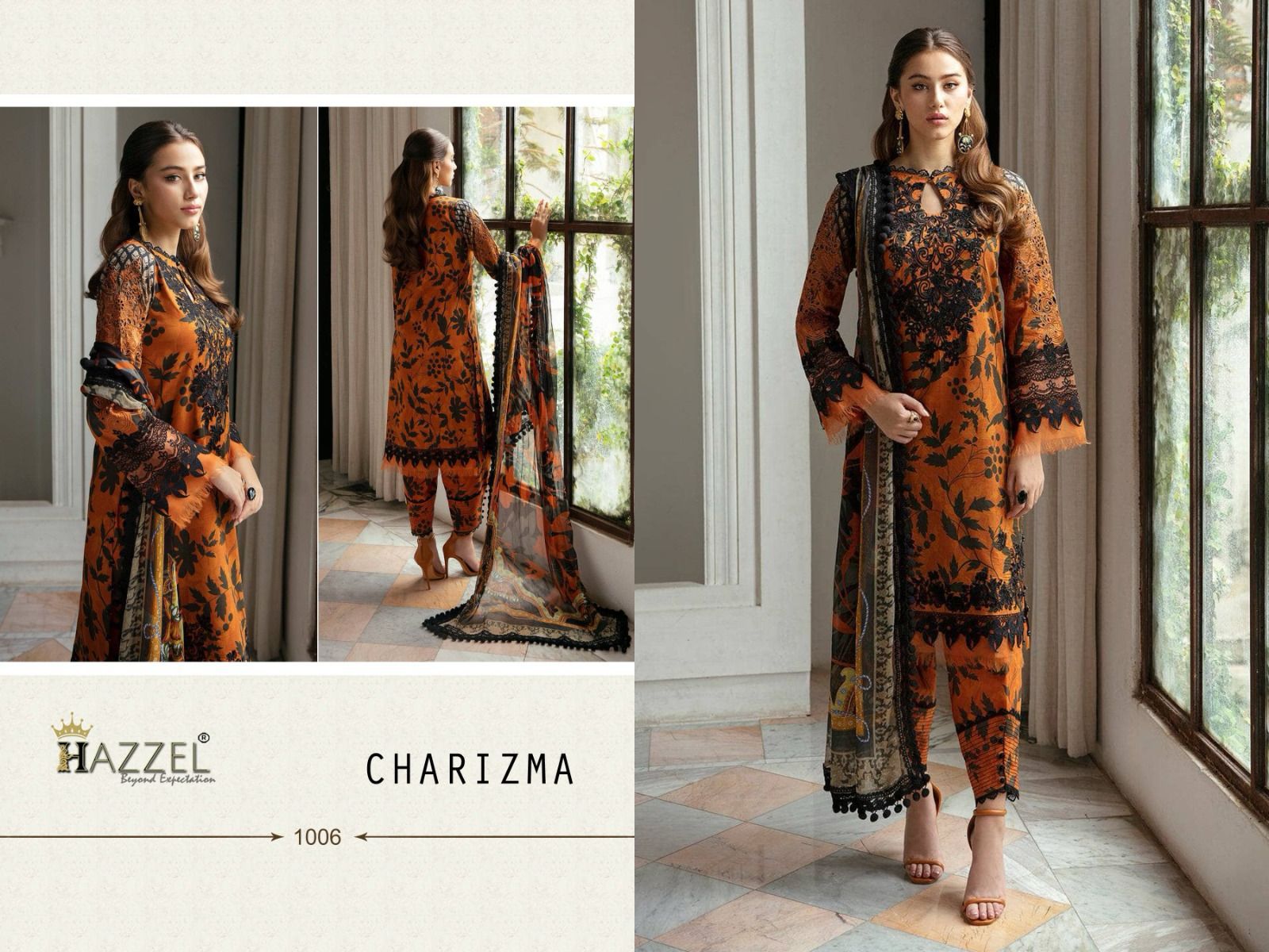 HAZZEL CHARIZMA PURE LAWN COTTON SUITS