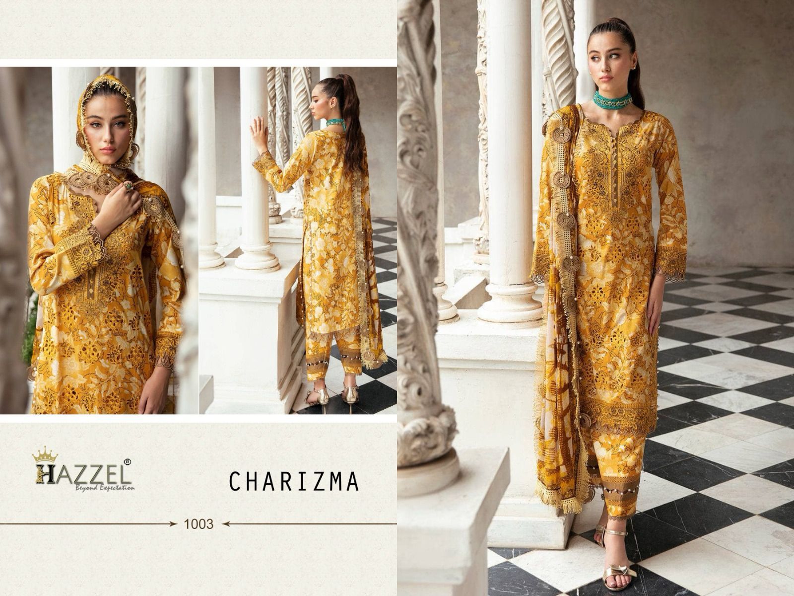 HAZZEL CHARIZMA PURE LAWN COTTON SUITS