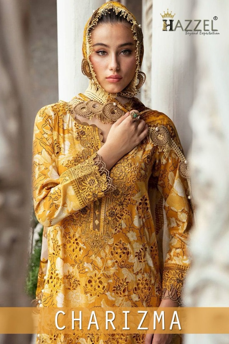 HAZZEL CHARIZMA PURE LAWN COTTON SUITS