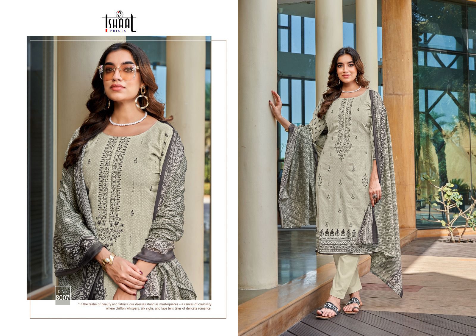 ISHAAL PRINTS EMBROIDERED VOL 8 PURE LAWN SUITS