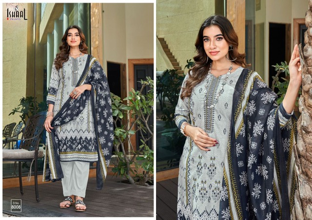 ISHAAL PRINTS EMBROIDERED VOL 8 PURE LAWN SUITS