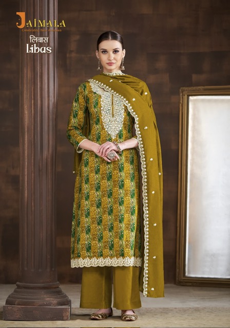 JAIMALA LIBAS REYON EMBROIDERY SUITS WHOLESALER