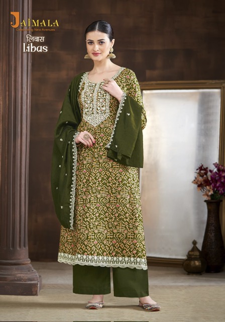 JAIMALA LIBAS REYON EMBROIDERY SUITS WHOLESALER