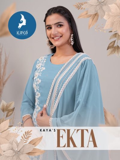 KAYA EKTA READYMADE GEORGETTE KURTI CATALOGUE