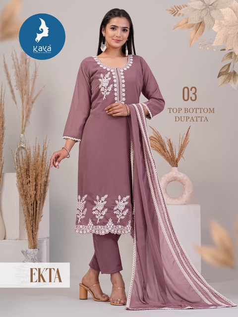 KAYA EKTA READYMADE GEORGETTE KURTI CATALOGUE WHOLESALER IN SURAT