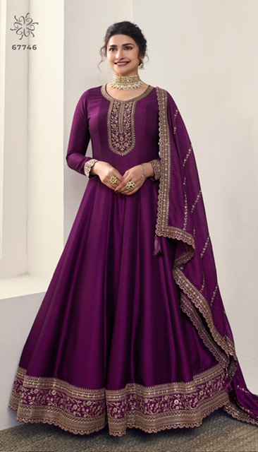 KULEESH AALIYA 2 SILK GEORGETTE ANARKALI SUIT WHOLESALER IN SURAT