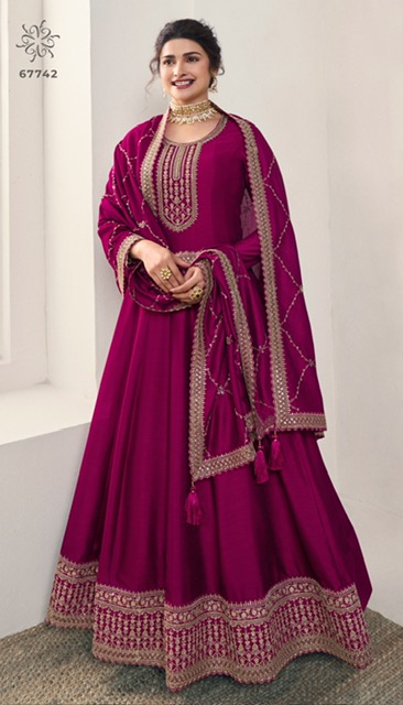 KULEESH AALIYA 2 SILK GEORGETTE ANARKALI SUIT WHOLESALER IN SURAT