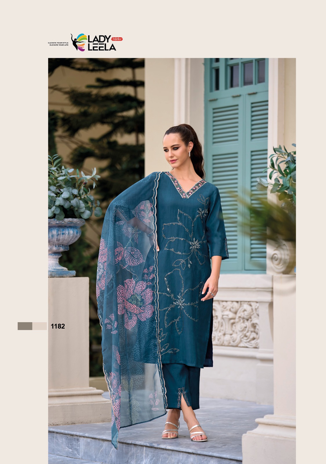 LADY LEELA RABYA READYMADE FANCY KURTI SET CATALOGUE SUPPLIER IN SURAT