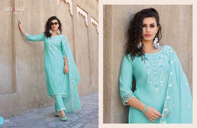 LILY & LALI AASMANI MILAN SILK READYMADE KURTI WHOLESALER IN SURAT