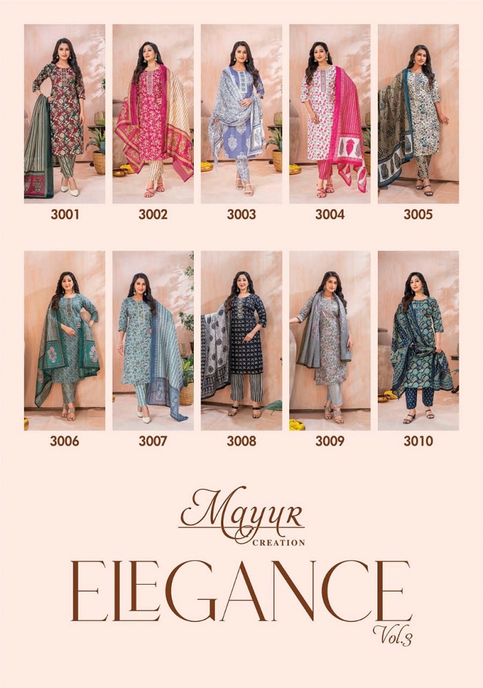 MAYUR ELEGANCE VOL 3 KURTIS LATEST CATALOGUE