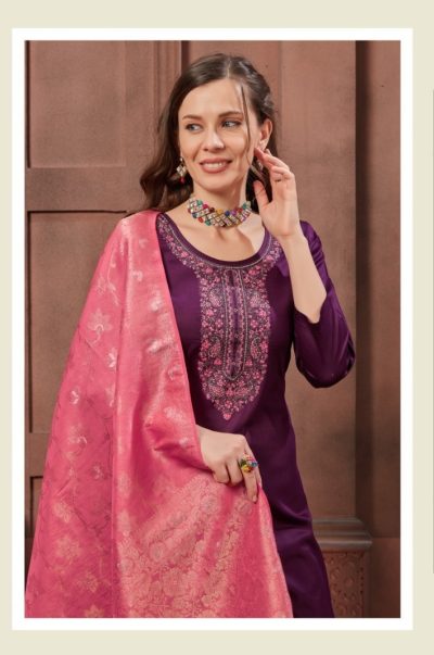 PANCH RATNA KAHANI SILK EMBROIDERY SALWAR KAMEEZ