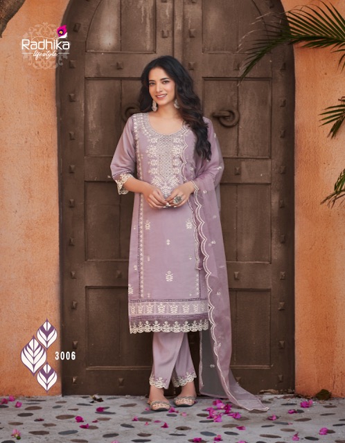 RADHIKA LIFE STYLE SEHNAAZ VOL 3 READYMADE SILK KURTI SUPPLIER IN SURAT