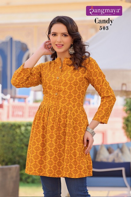 RANGMAYA CANDY 5 COTTON SHORT KURTI DISTRIBUTOR IN SURAT