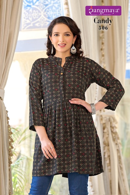 RANGMAYA CANDY 5 COTTON SHORT KURTI DISTRIBUTOR IN SURAT