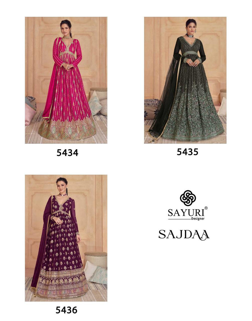 SAYURI DESIGNER SAJDAA GEORGETTE SUIT WHOLESALER