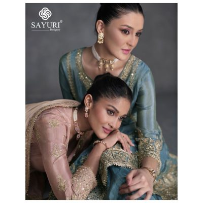 SAYURI DESIGNER SIMAR ORGANZA SILK SUIT WHOLESALER