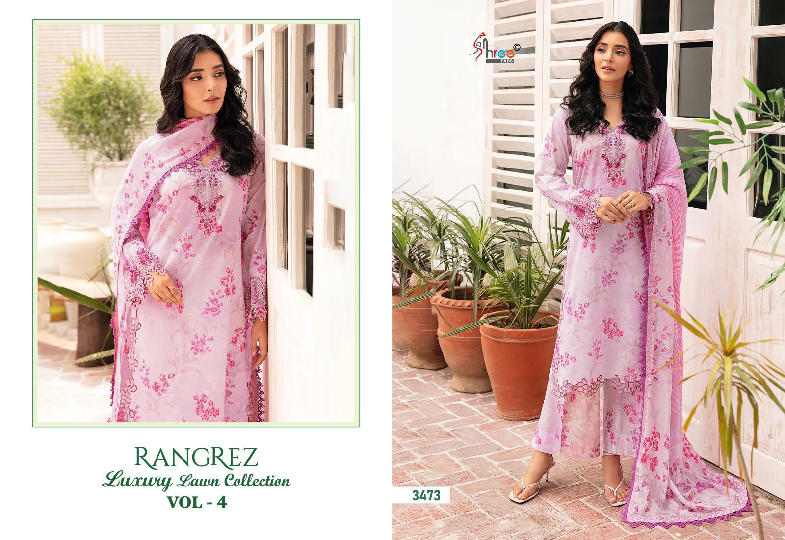 SHREE FAB RANGREZ VOL 4 LUXURY LAWN COLLECTION SUIT WHOLESALER IN SURAT