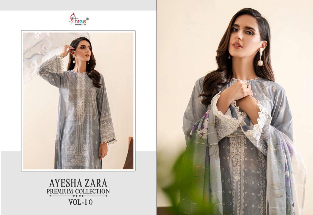 SHREE FABS AYESHA ZARA VOL 10 PAKISTANI SUITS WHOLESALER