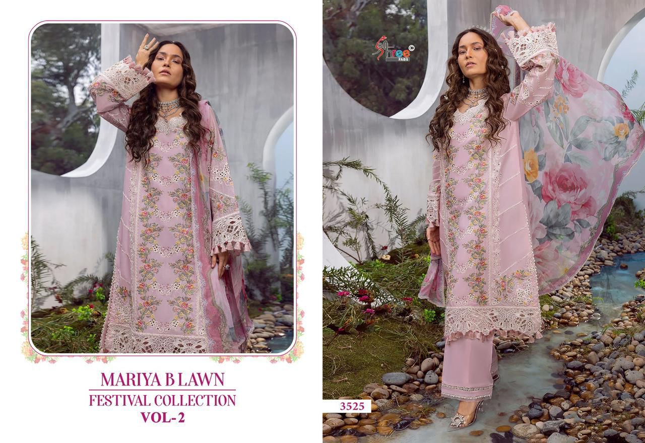 SHREE FABS MARIYA B LAWN FESTIVAL COLLECTION VOL 2 PURE LAWN SUITS