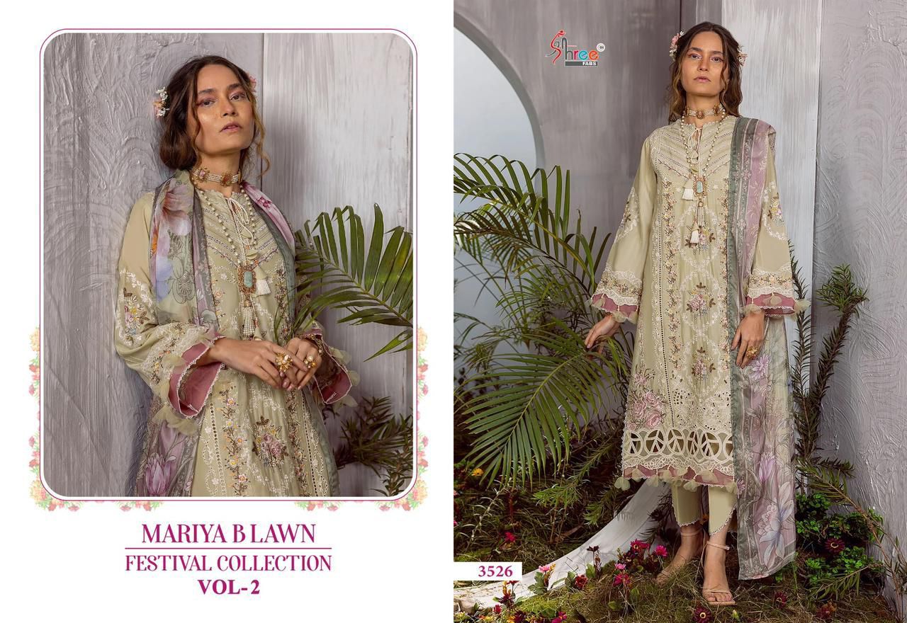 SHREE FABS MARIYA B LAWN FESTIVAL COLLECTION VOL 2 PURE LAWN SUITS