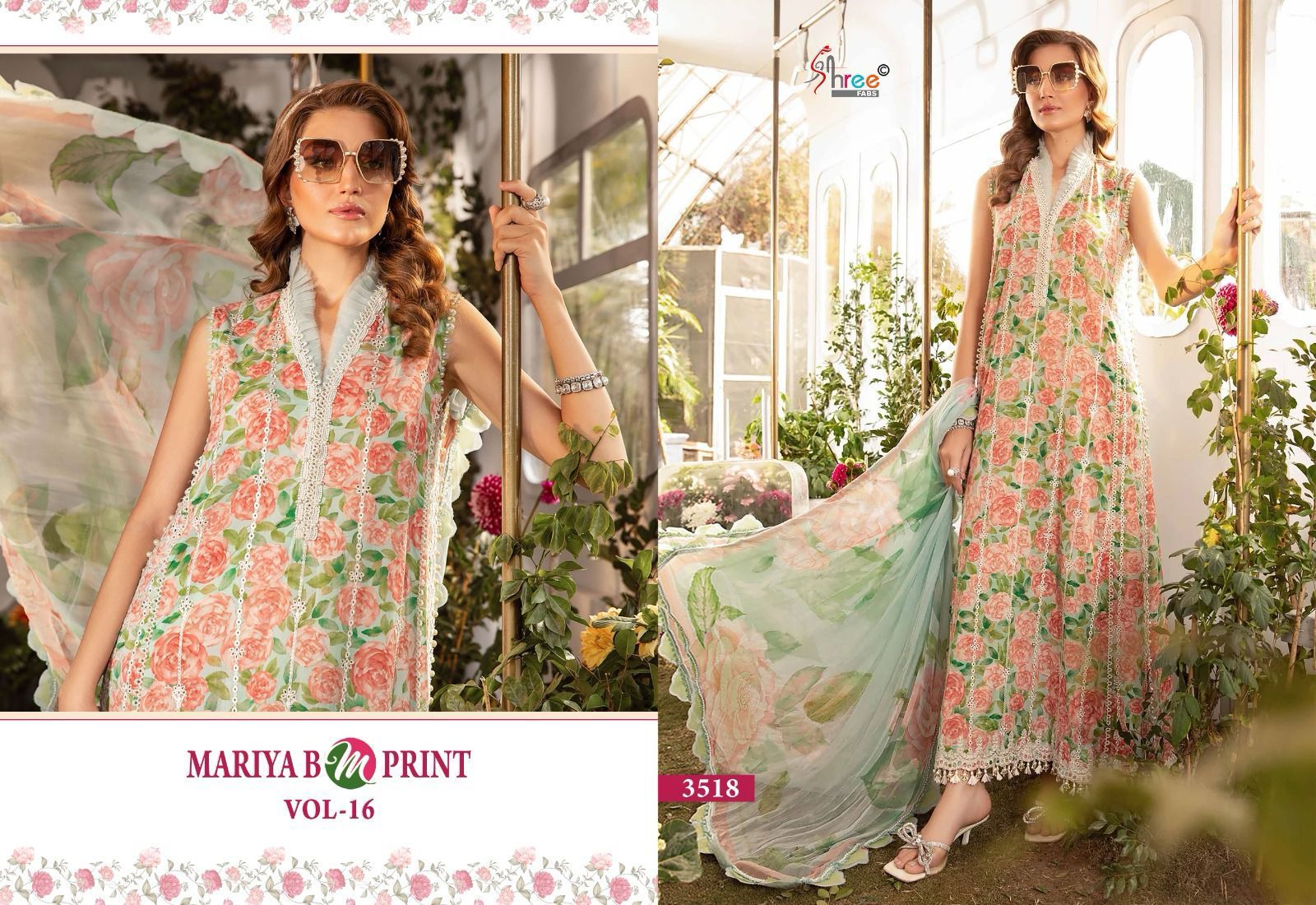 SHREE FABS MARIYA B M PRINT VOL 16 PAKISTANI COTTON SUITS