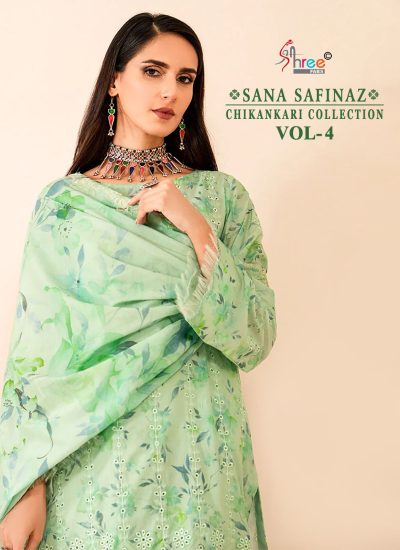 SHREE FABS SANA SAFINAZ VOL 4 CHIKANKARI COLLECTION