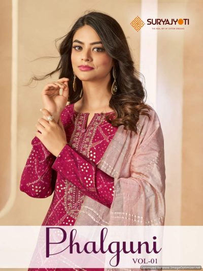 SURYAJYOTI PHALGUNI VOL 1 EMBROIDERY SALWAR KAMEEZ WHOLESALER IN SURAT