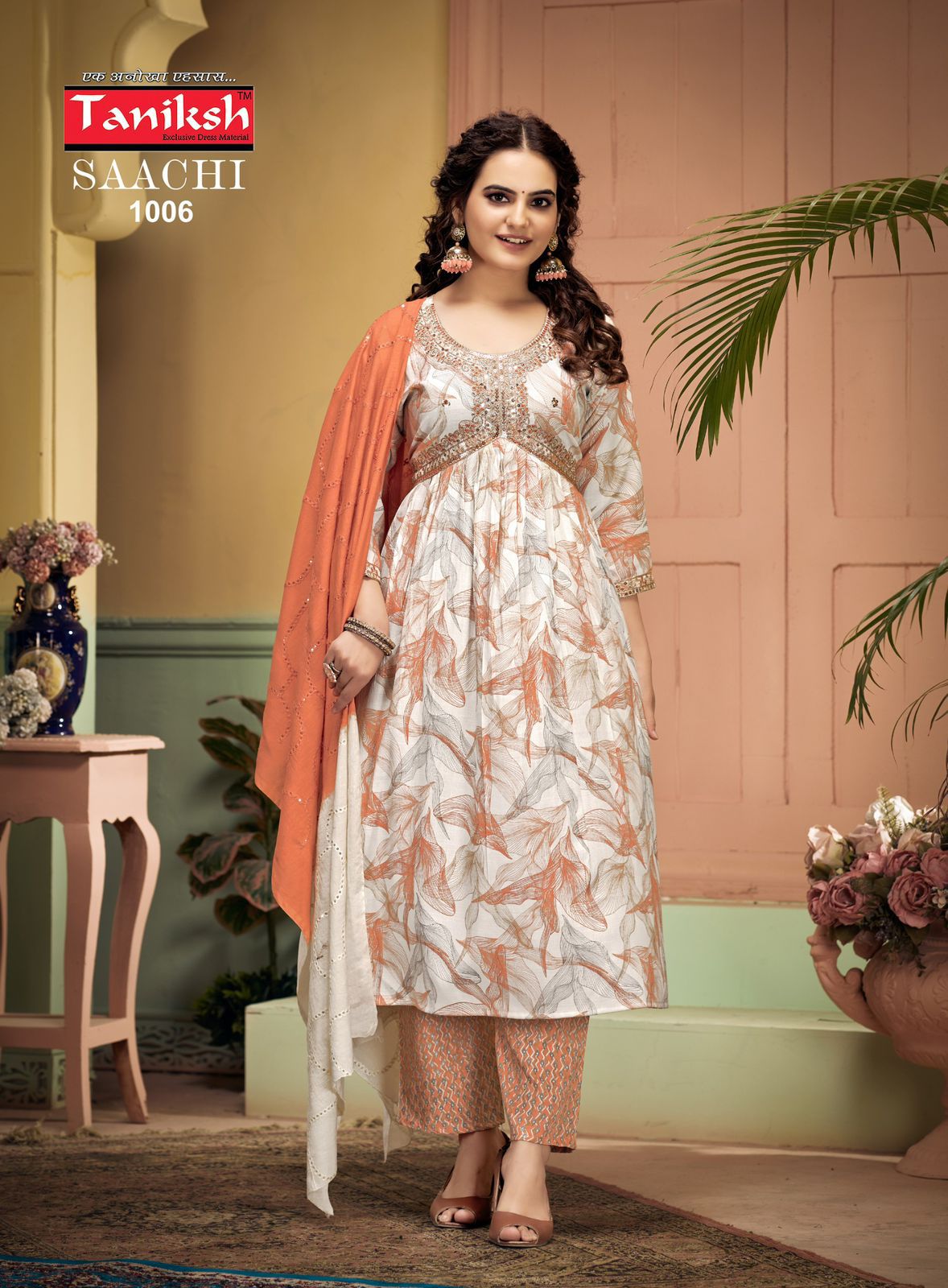 TANIKSH SAACHI READYMADE ALIYA CUT KURTI DISTRIBUTOR IN SURAT