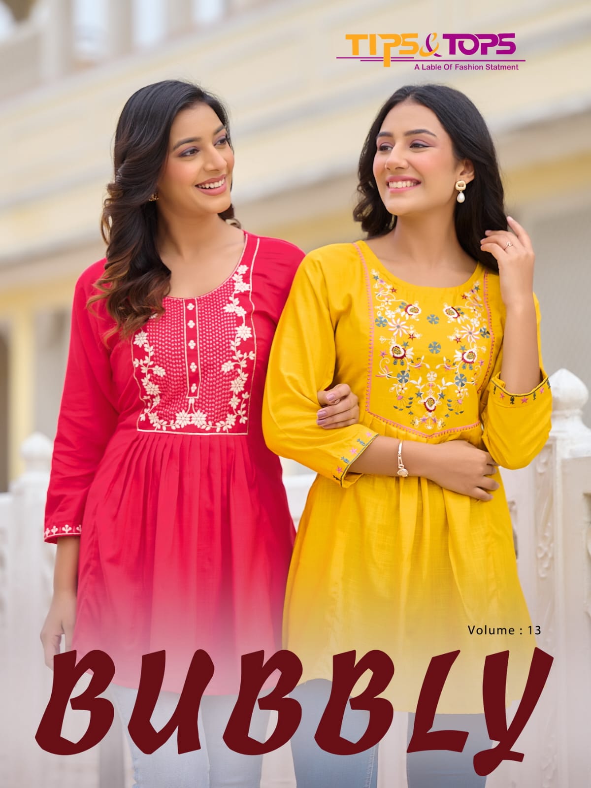 TIPS & TOPS BUBBLY VOL 13 SHORT RAYON KURTI WHOLESALER IN SURAT