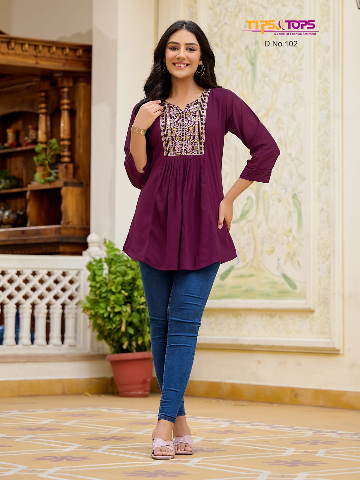 TIPS & TOPS GLAMOUR SHORT KURTI DISTRIBUTOR IN SURAT