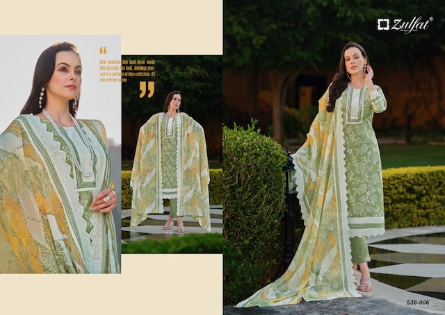 ZULFAT FARHANA VOL 2 PURE COTTON SUITS