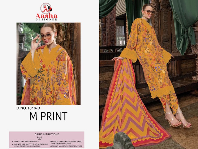 AASHA DESIGNER M PRINT VOL 3 COTTON EMBROIDERY SALWAR SUIT SUPPLIER IN SURAT