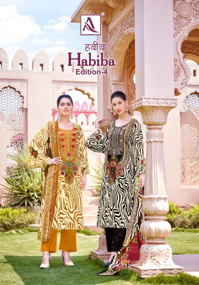 ALOK SUIT HABIBA EDITION 4 COTTON SALWAR KAMEEZ WHOLESALER IN SURAT