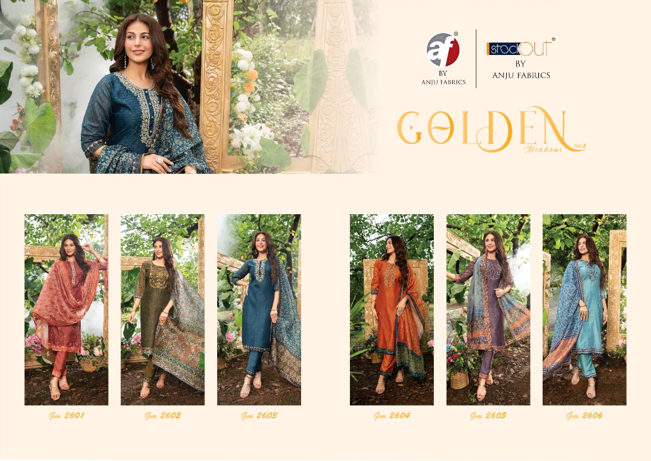 ANJU FABRICS GOLDEN MEADOWS VOL 2 KURTIS WHOLESALER