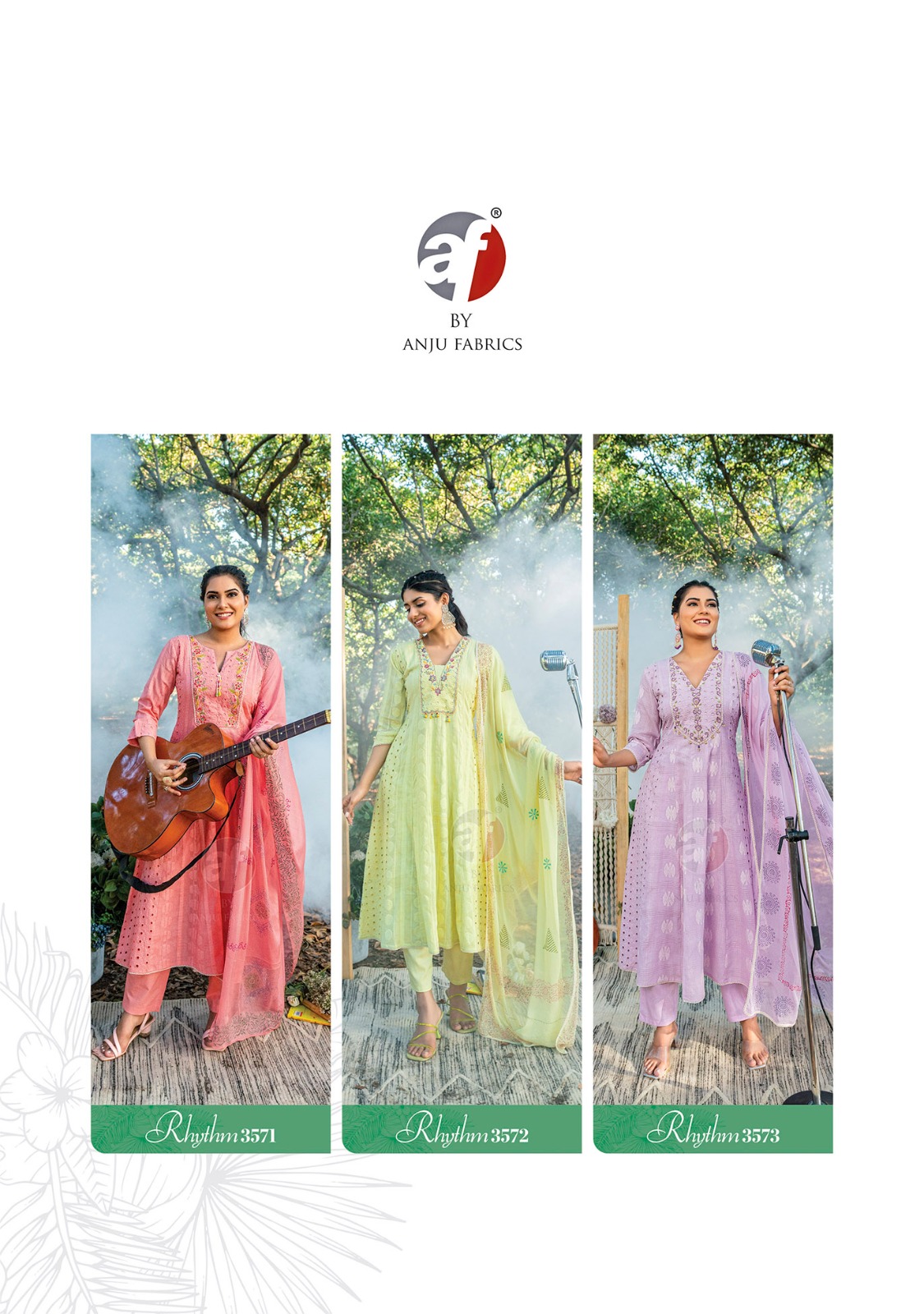 ANJU FABRICS RHYTHM READYMADE KURTIS WHOLESALER