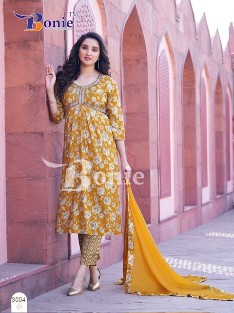 BONIE GULZAR VOL 3 RAYON READYMADE KURTI DISTRIBUTOR IN SURAT