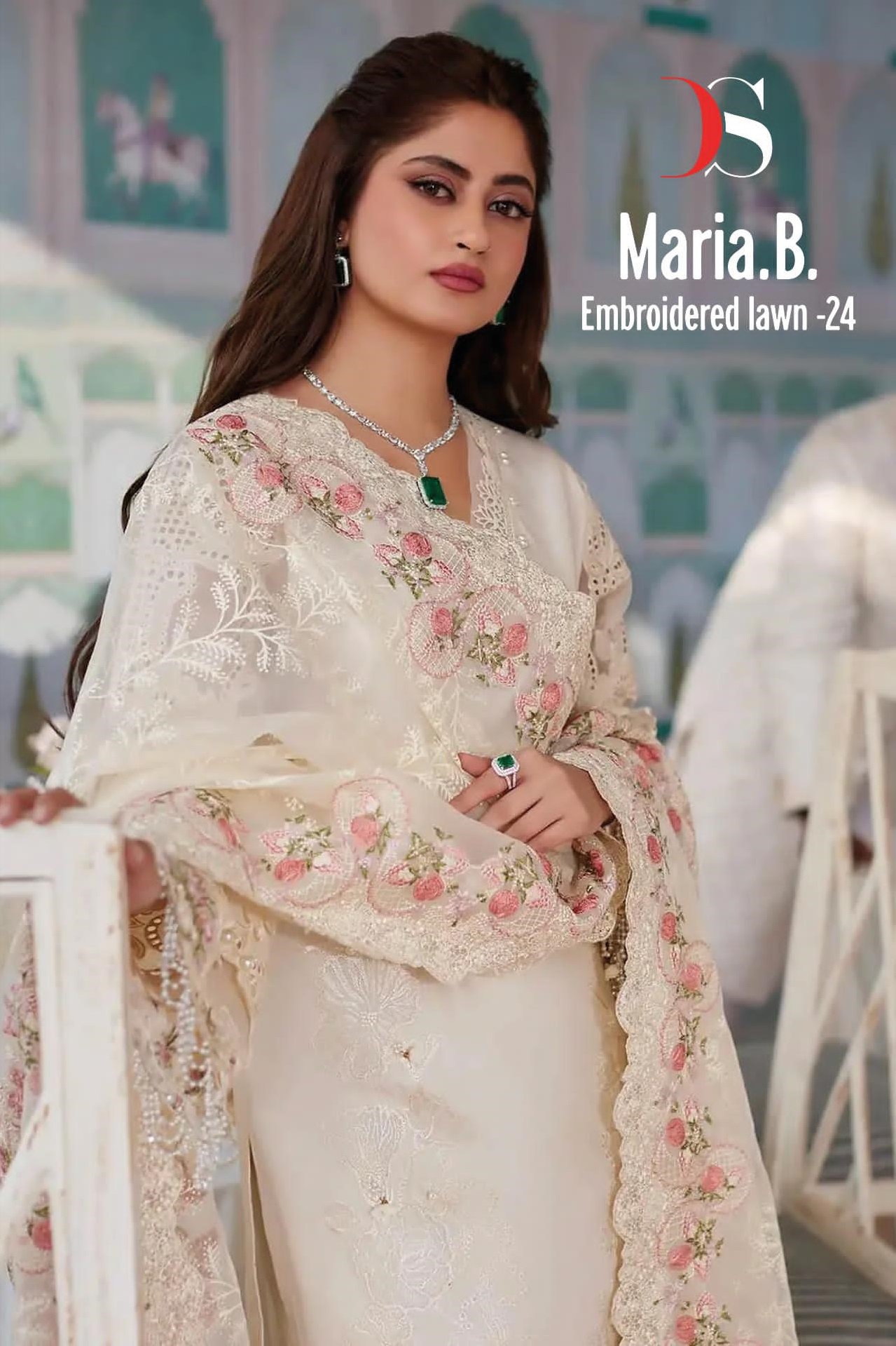 DEEPSY MARIA B EMBROIDERED LAWN 24 PURE COTTON SUITS